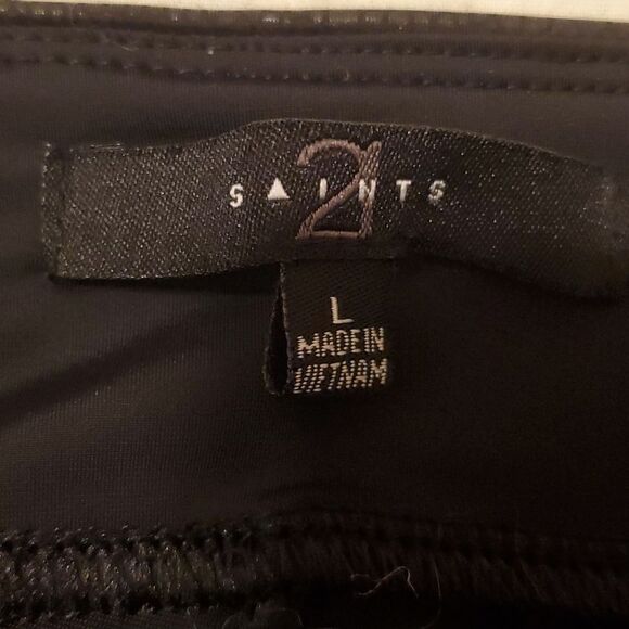 21 Saints black faux lizard skin legging pants size Small - Picture 5 of 9